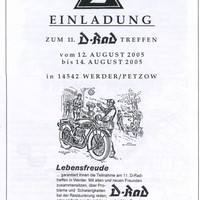 D-Rad Treffen 2005 Einladung